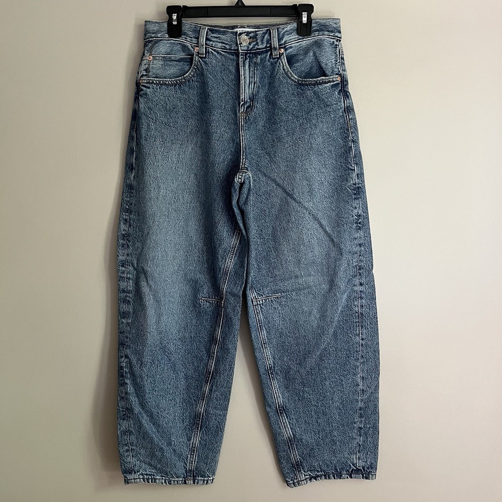 Garage High Rise Barrel Jeans Retro 90s boho Streetwear Sz 7